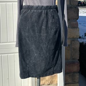 PIMPKIE GREY STONE WASH PULL UP MINI SKIRT LARGE
